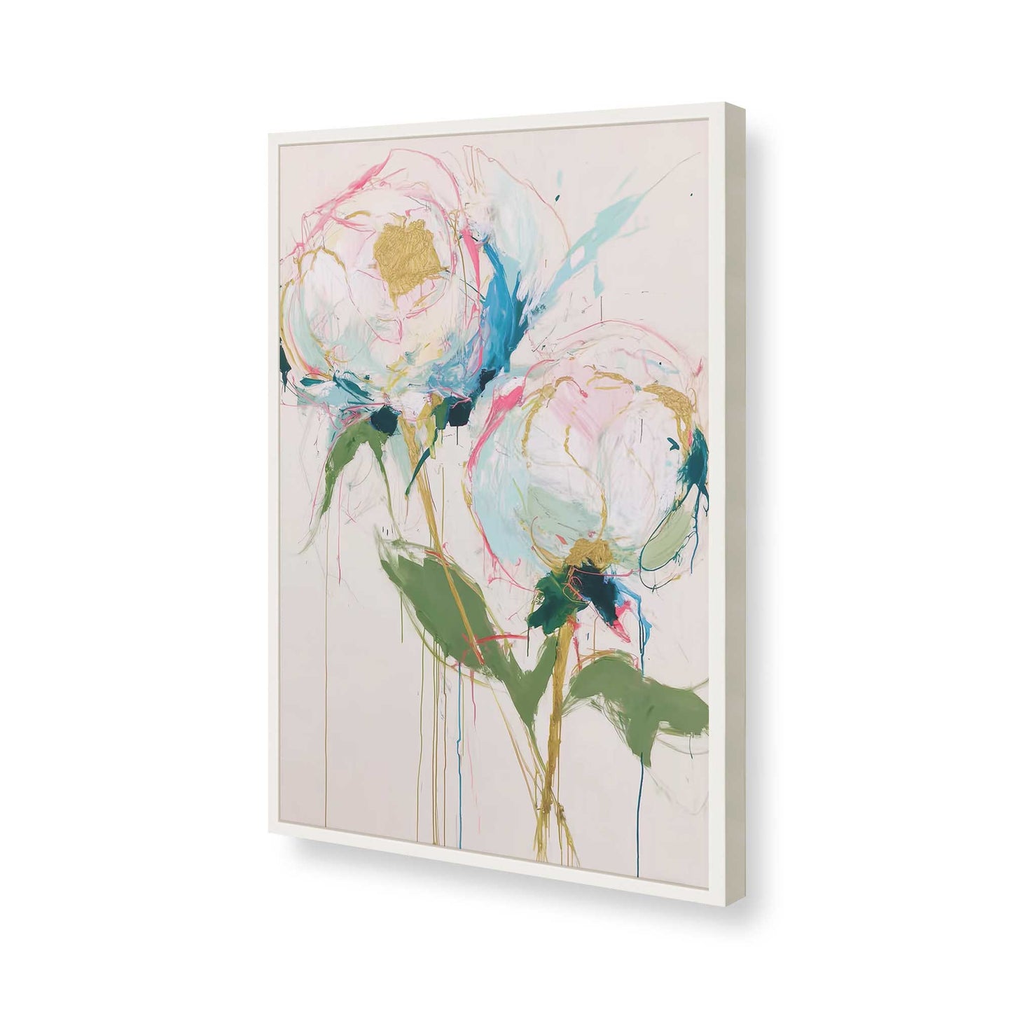 [Color:Opaque White], Picture of art in a Opaque White frame of the corner