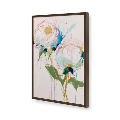[Color:Brown], Picture of art in a Brown frame of the corner