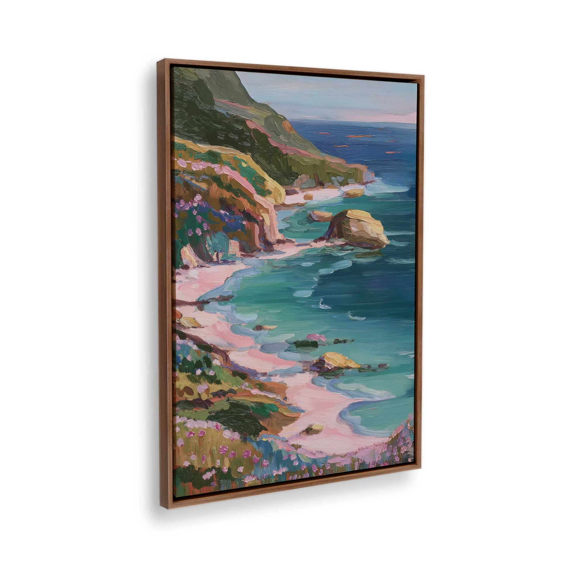 [Color:Walnut], Picture of the corner of the art
