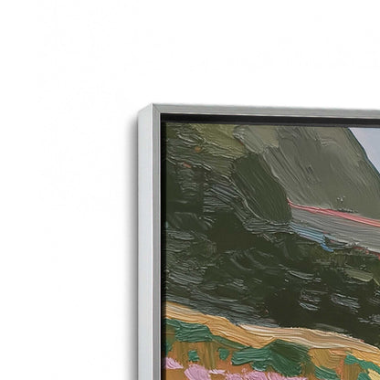 [Color:Polished Chrome], Picture of art in a Polished Chrome frame at an angle