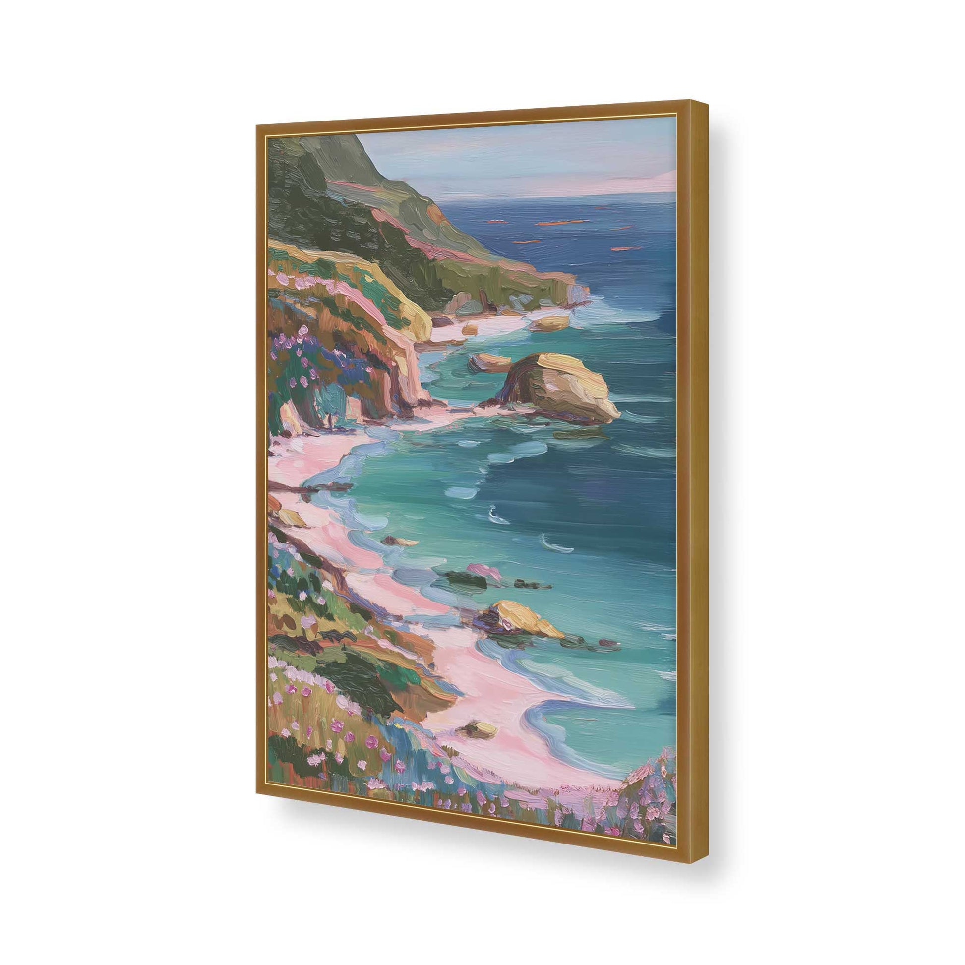 [Color:Polished Gold], Picture of art in a Polished Gold frame of the corner