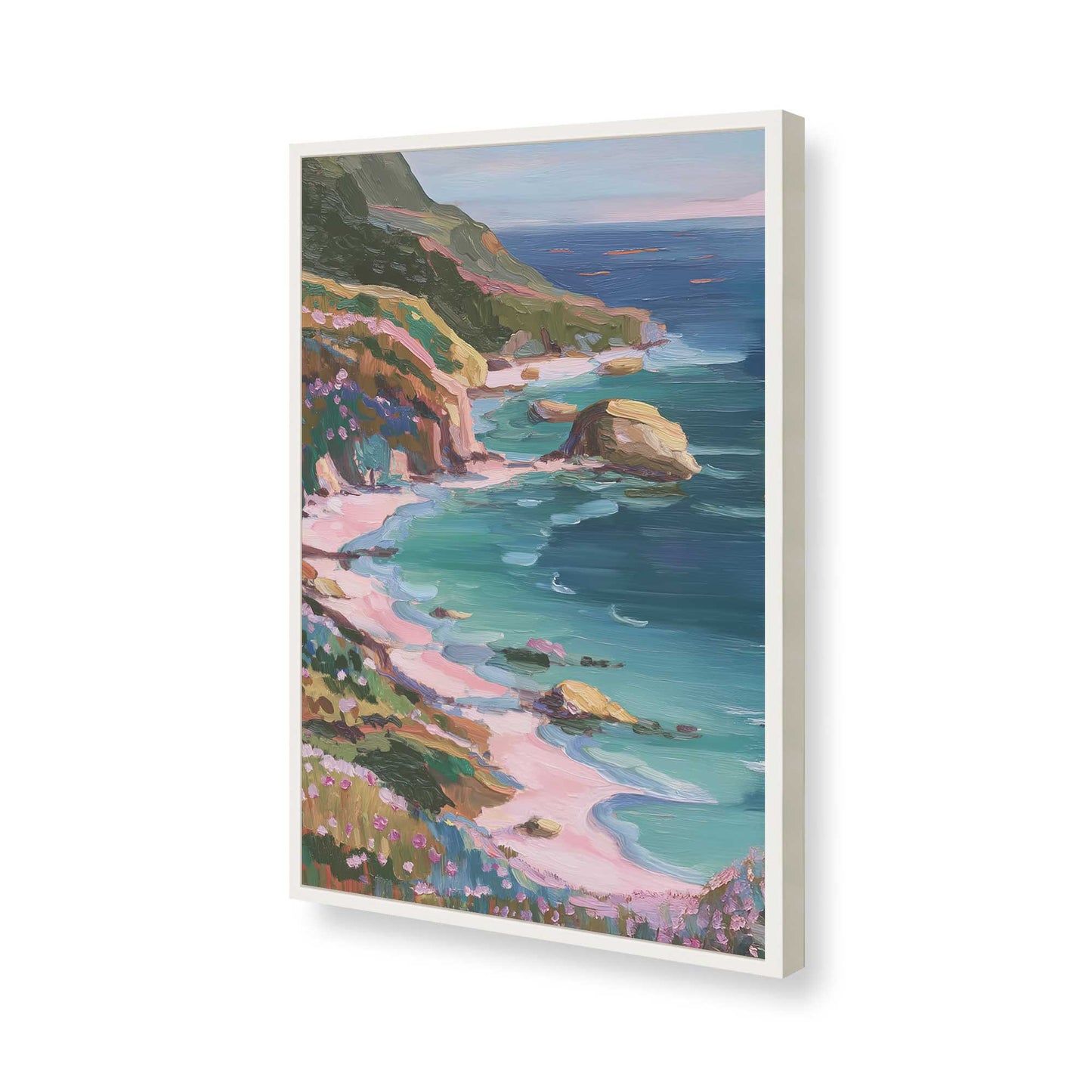 [Color:Opaque White], Picture of art in a Opaque White frame of the corner