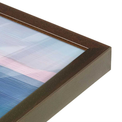 [Color:Brown], Picture of art in a Brown frame at an angle
