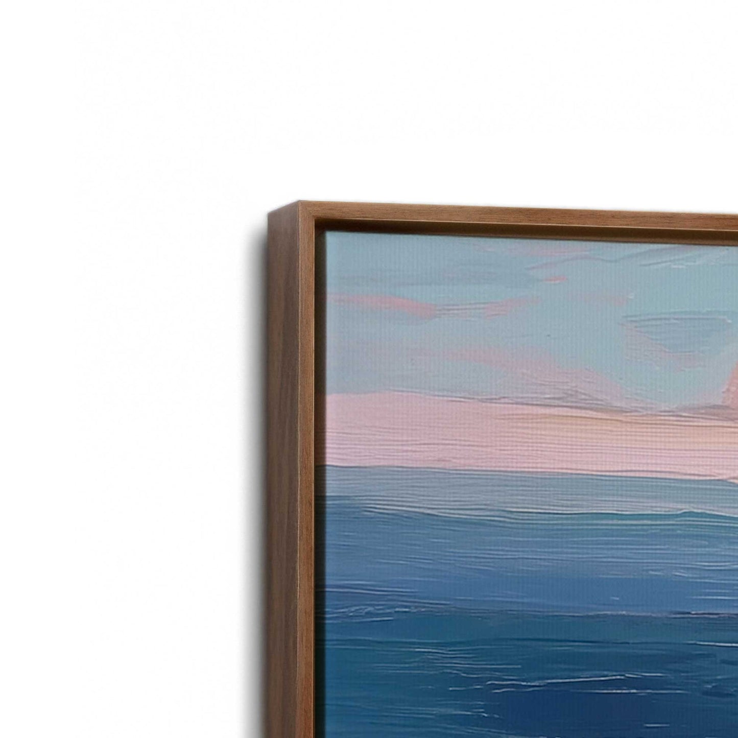 [Color:Walnut], Picture of art in a Walnut frame at an angle