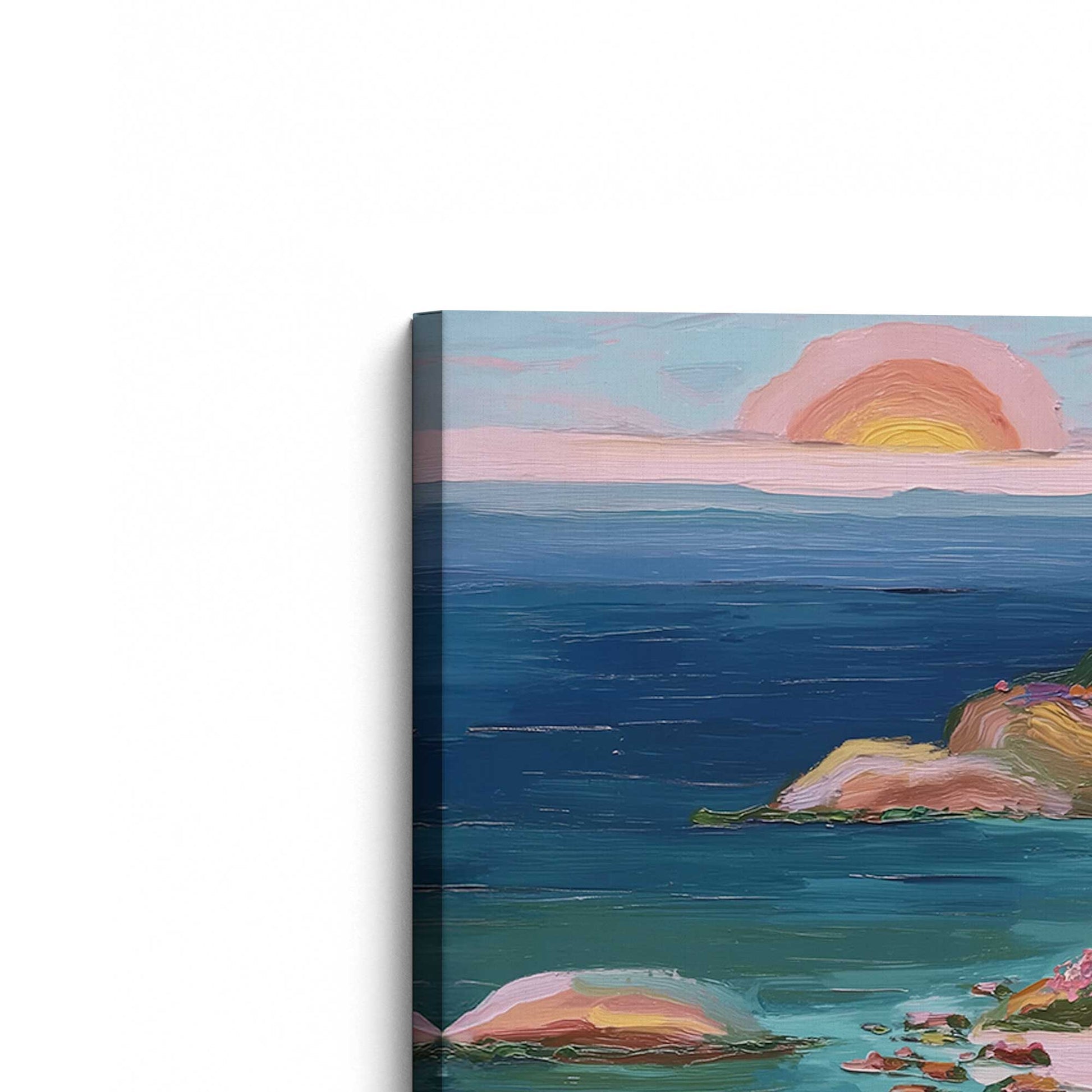 [Color:Stretched Canvas], Picture of the corner of the art