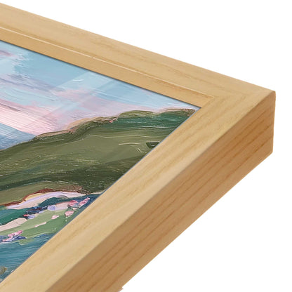 [Color:American Maple], Picture of art in a American Maple frame at an angle