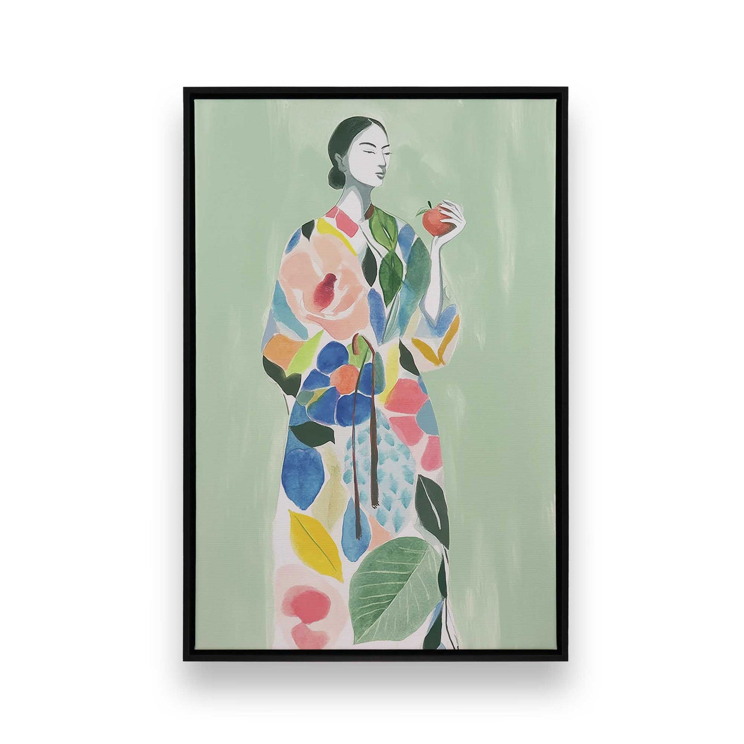 [Color:Satin Black], Picture of art in a Satin Black frame