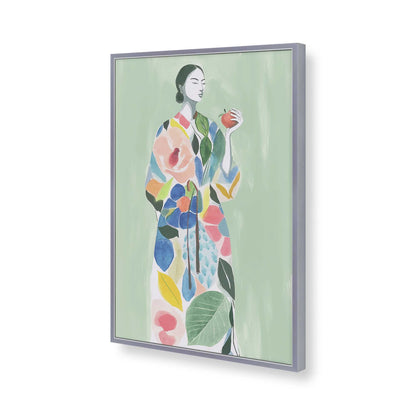 [Color:Polished Chrome], Picture of art in a Polished Chrome frame of the corner