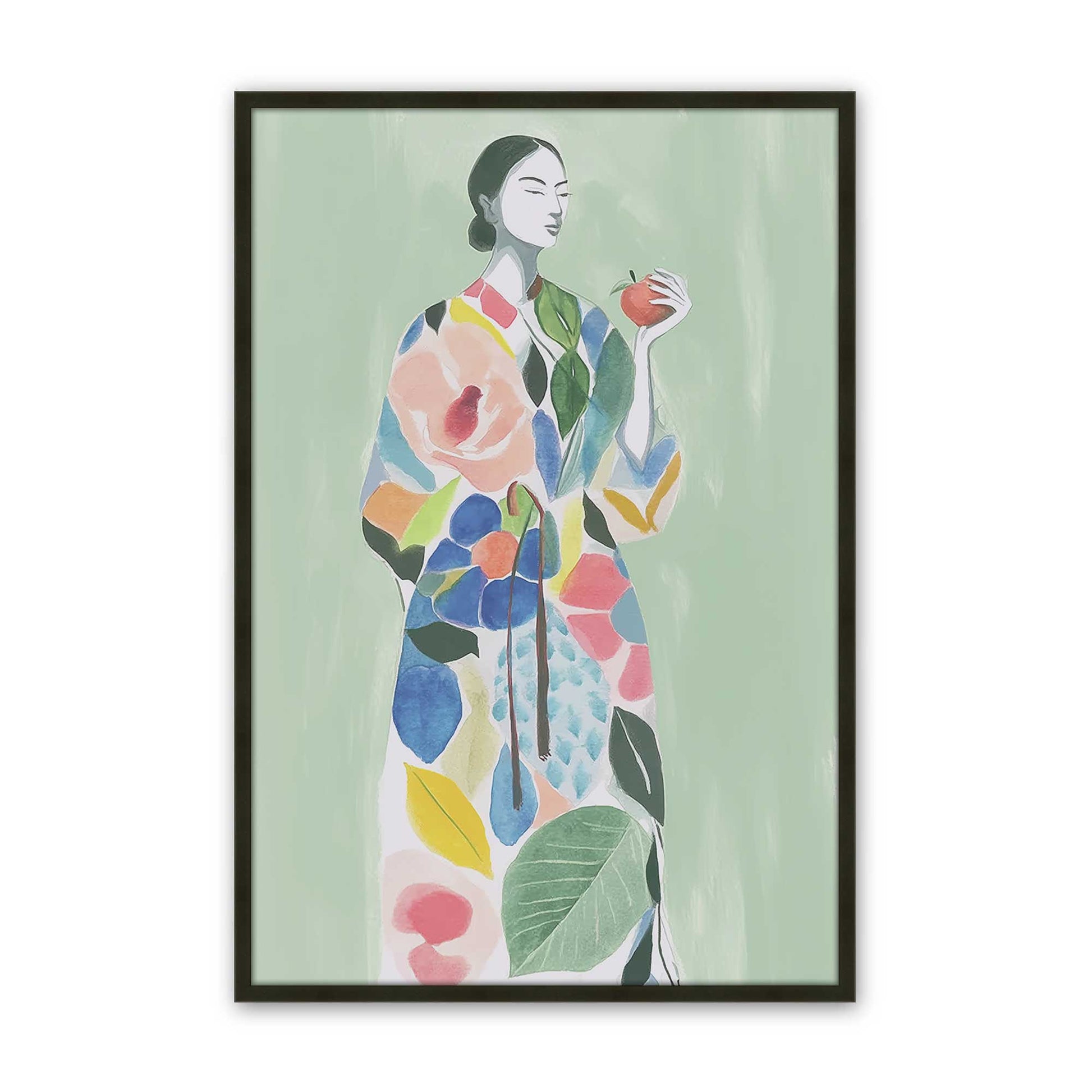 [Color:Satin Black], Picture of art in a Satin Black frame