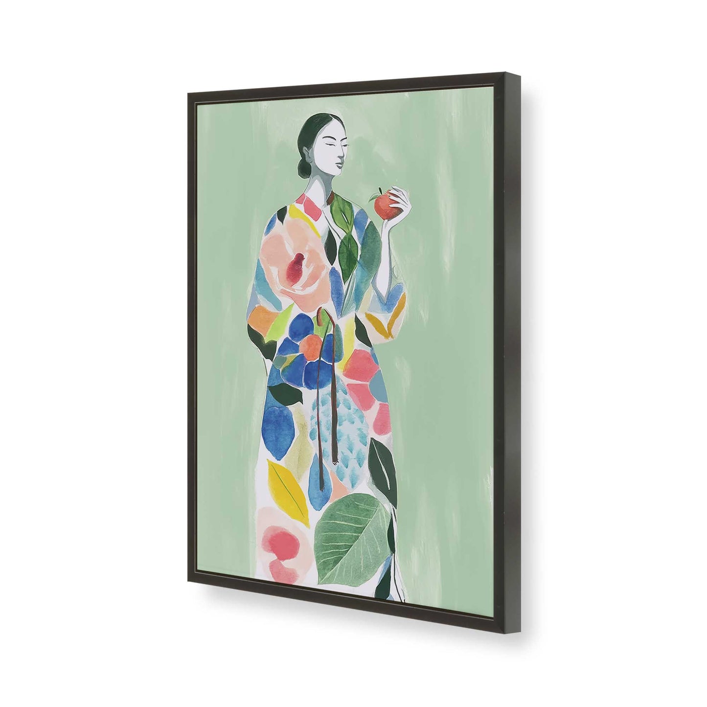 [Color:Satin Black], Picture of art in a Satin Black frame of the corner