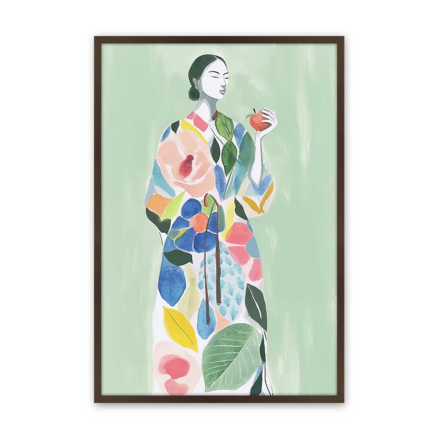 [Color:Brown], Picture of art in a Brown frame