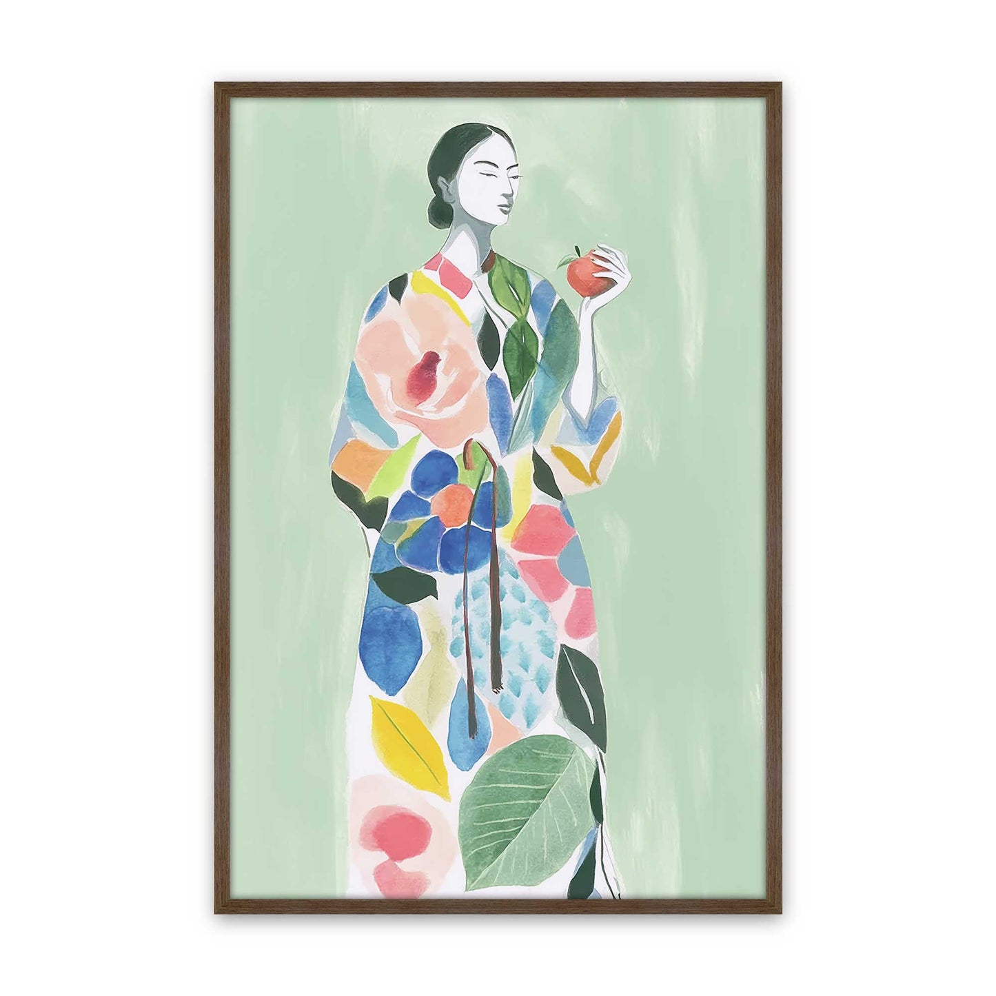 [Color:Walnut], Picture of art in a Walnut frame