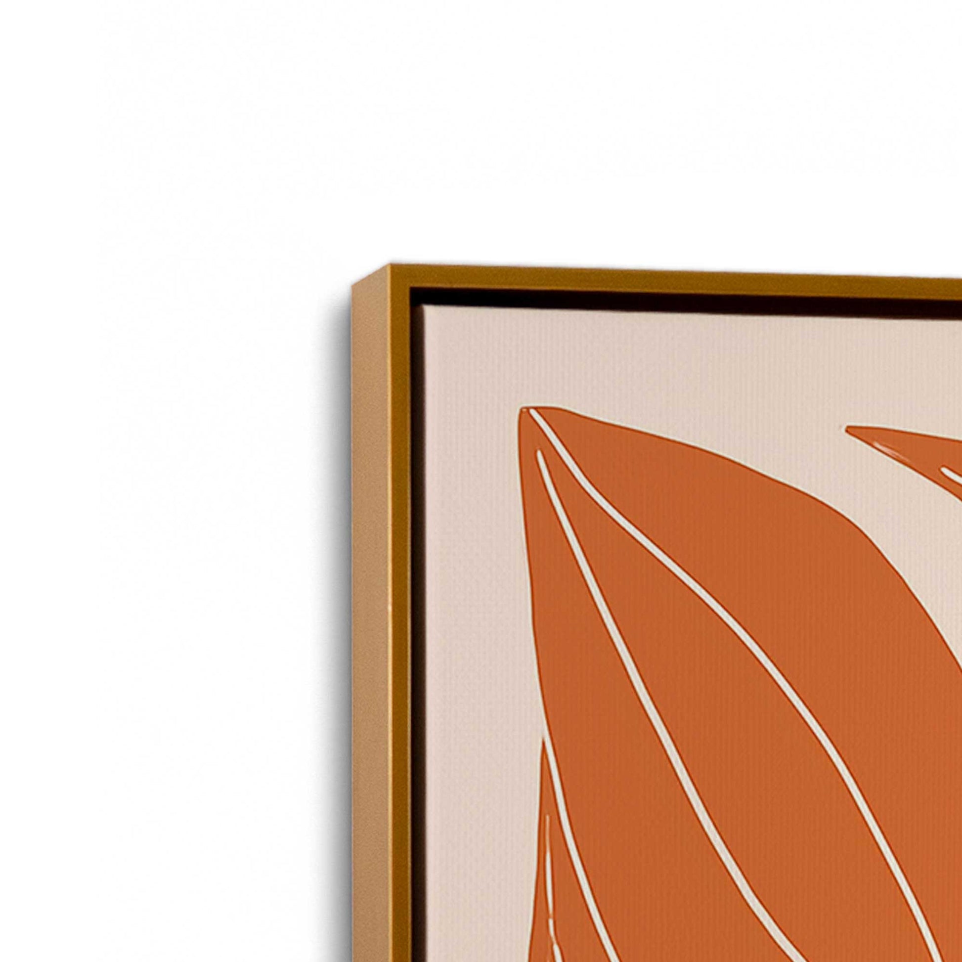 [Color:Polished Gold], Picture of art in a Polished Gold frame at an angle