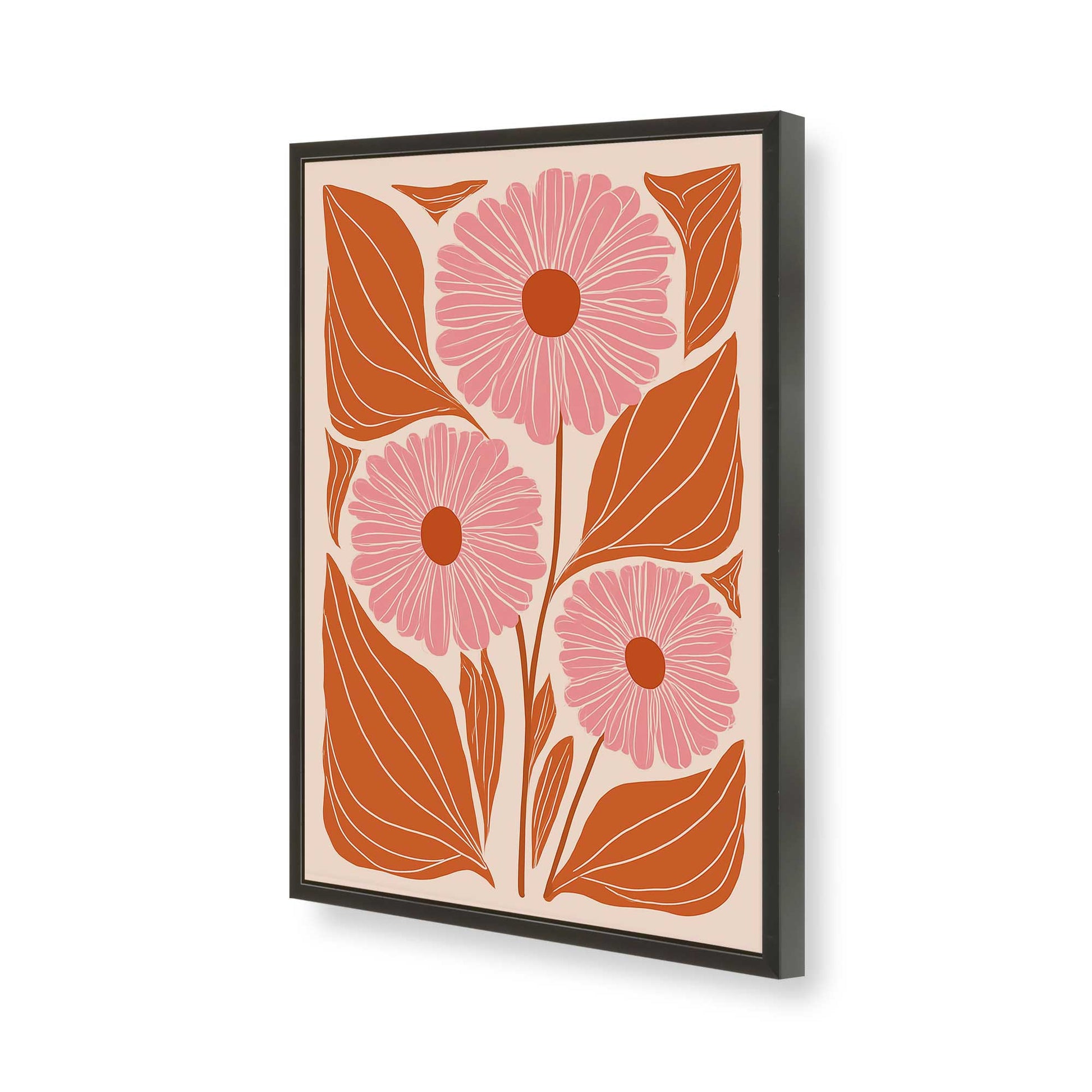 [Color:Satin Black], Picture of art in a Satin Black frame of the corner