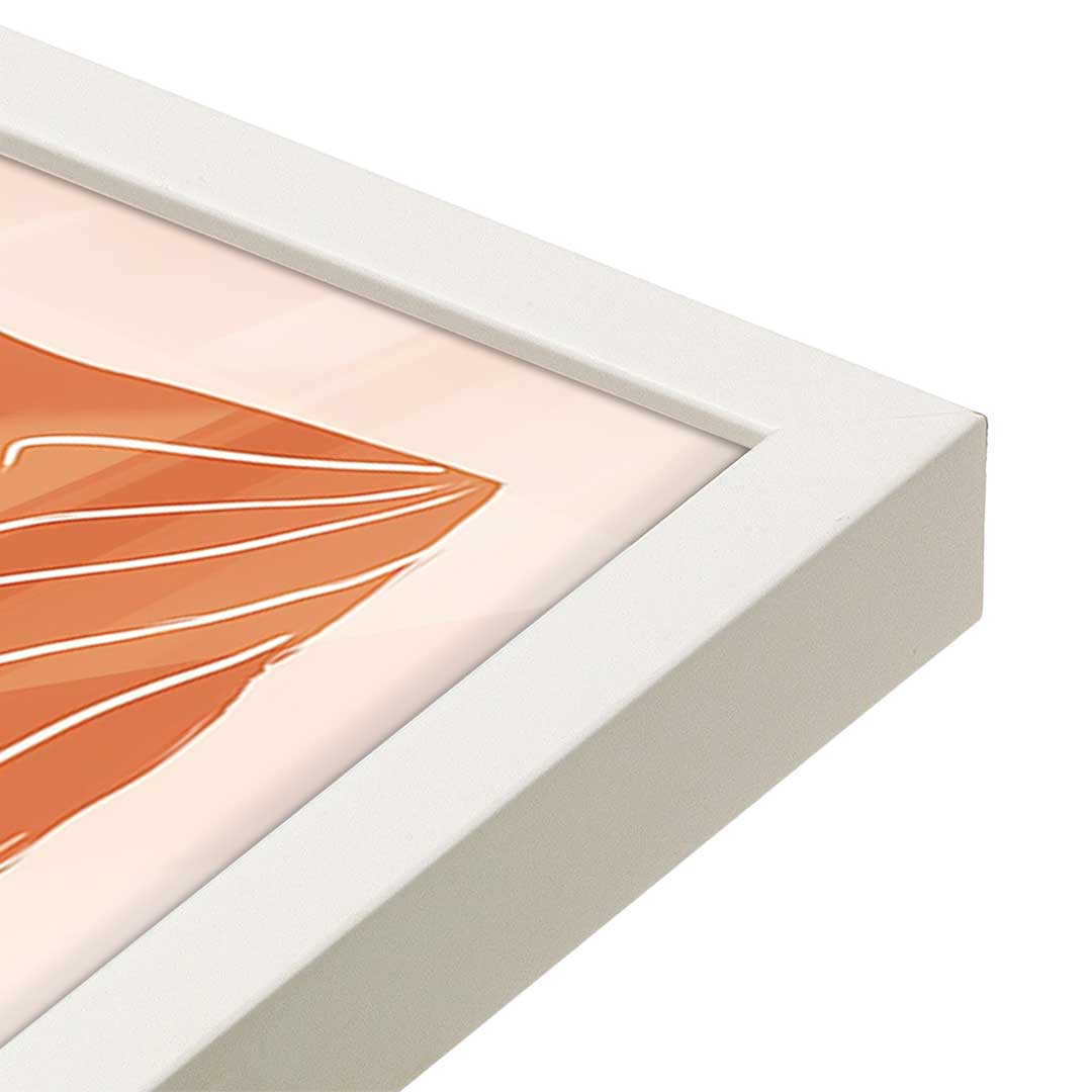 [Color:Opaque White], Picture of art in a Opaque White frame at an angle