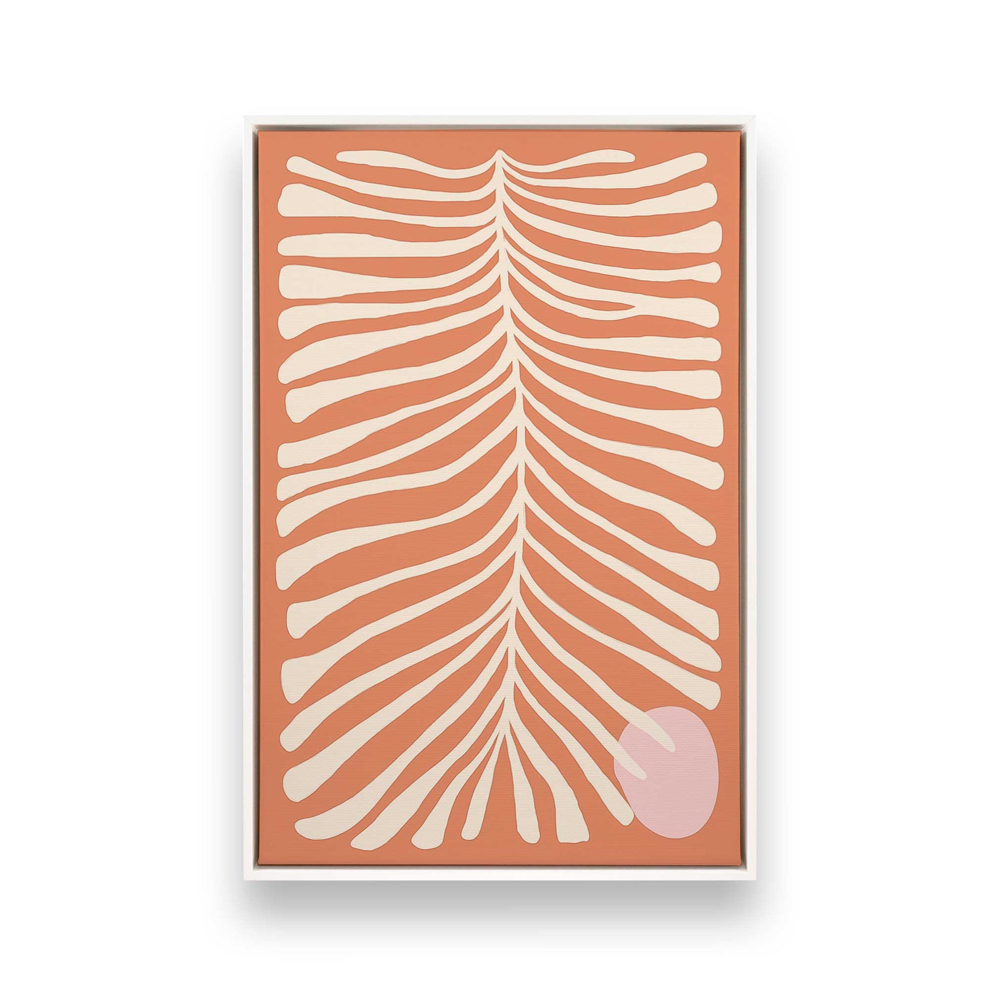 [Color:Opaque White], Picture of art in a White frame