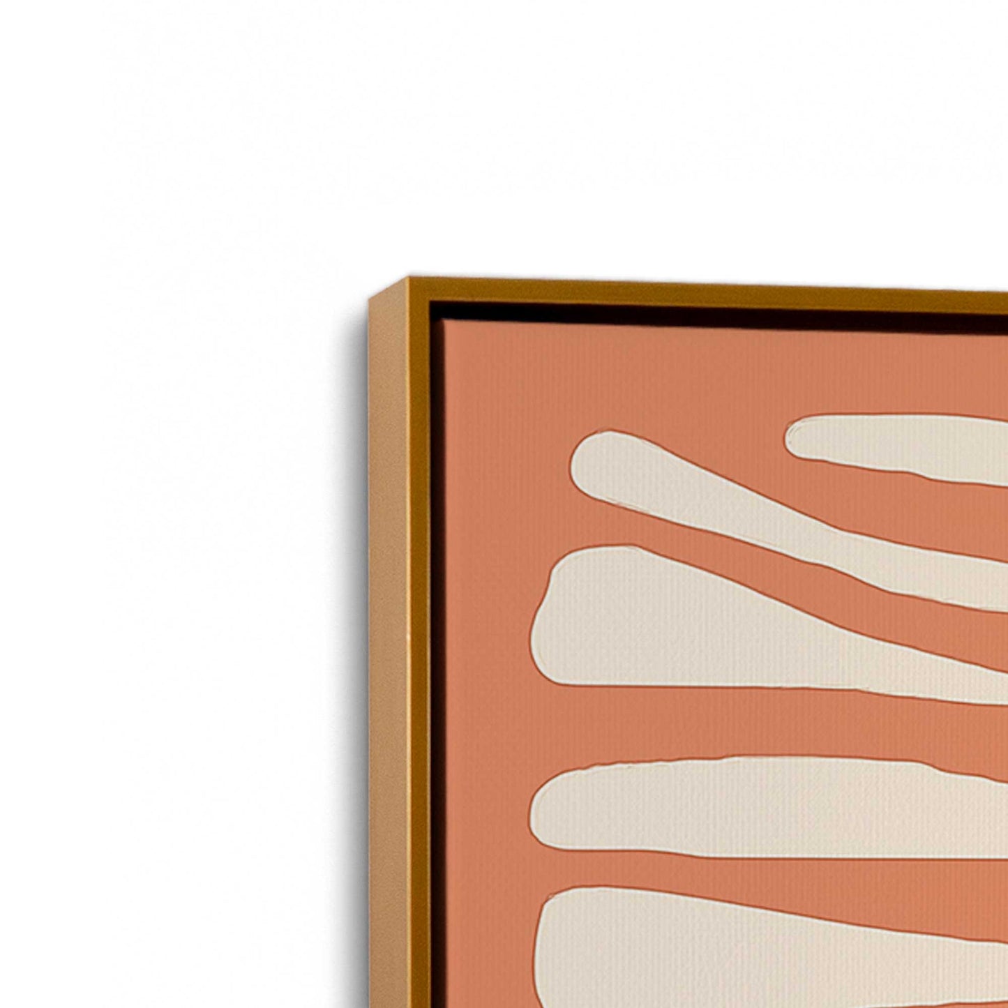 [Color:Polished Gold], Picture of art in a Polished Gold frame at an angle