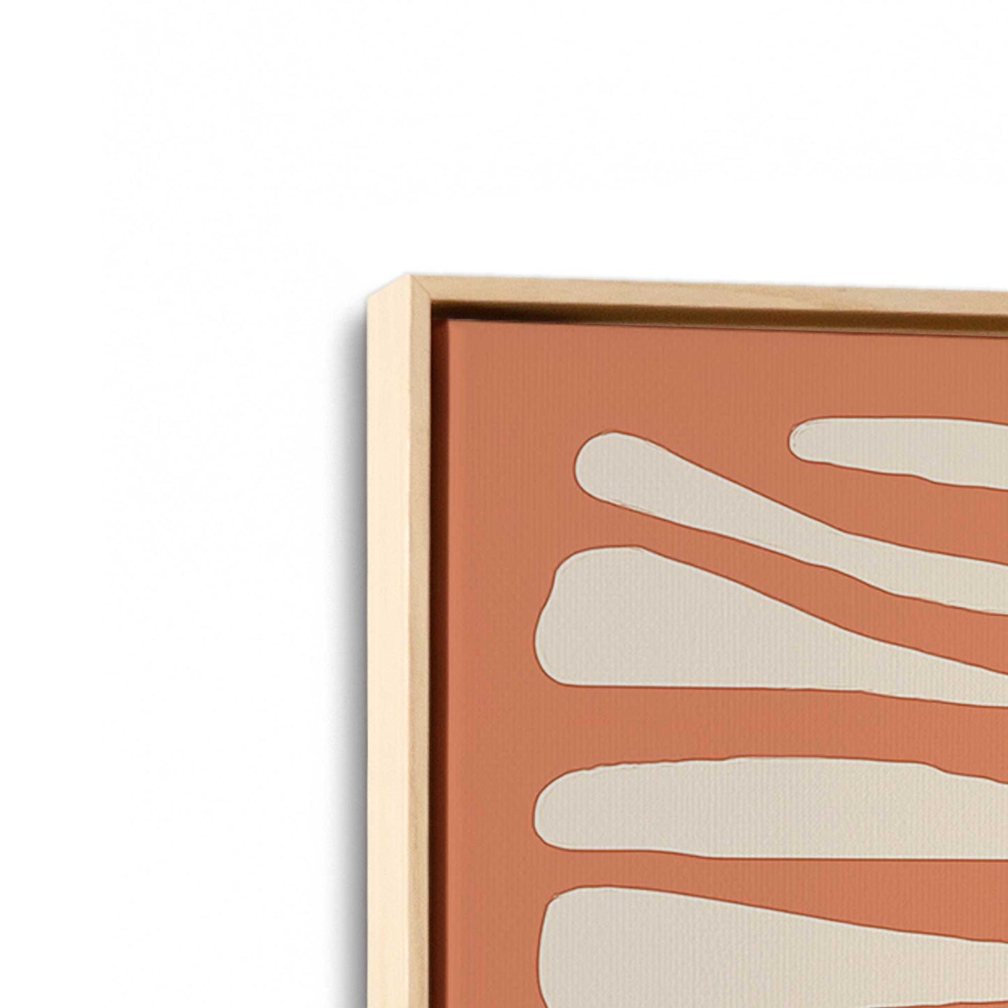 [Color:American Maple], Picture of art in a American Maple frame at an angle