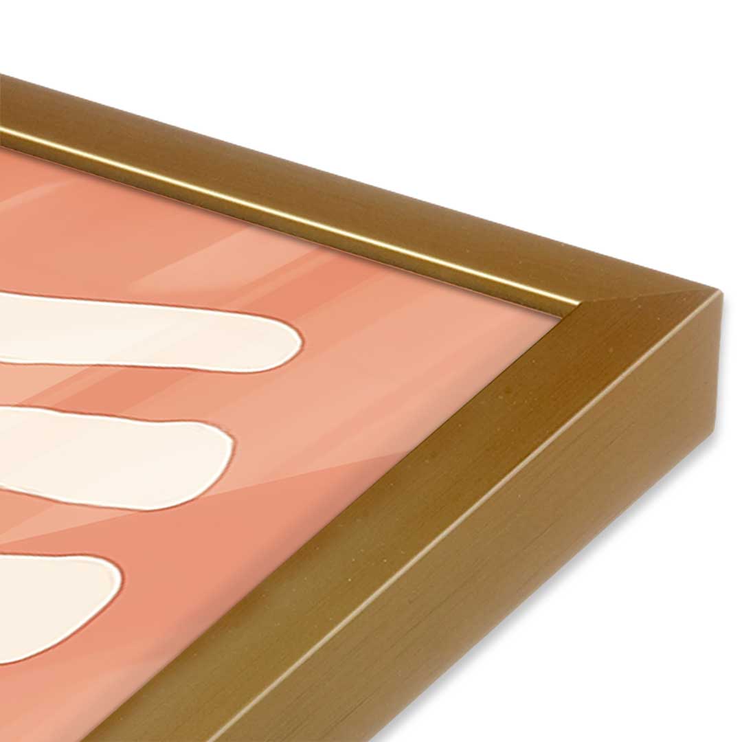 [Color:Polished Gold], Picture of art in a Polished Gold frame at an angle