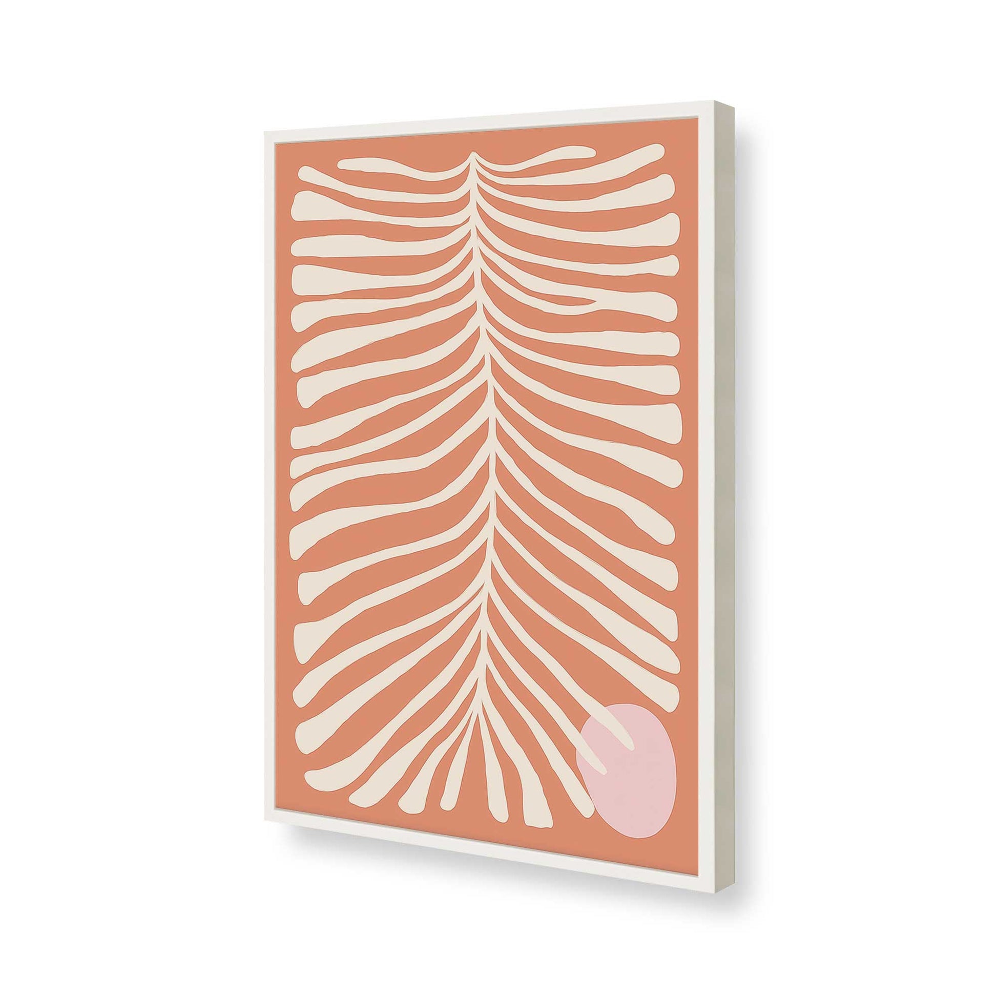 [Color:Opaque White], Picture of art in a Opaque White frame of the corner