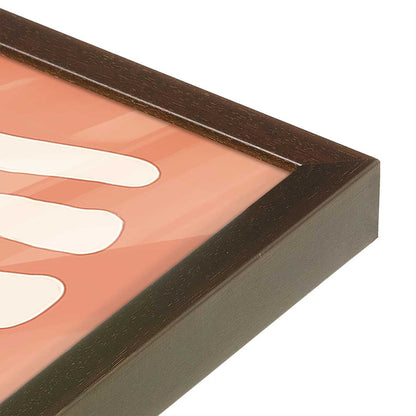 [Color:Brown], Picture of art in a Brown frame at an angle