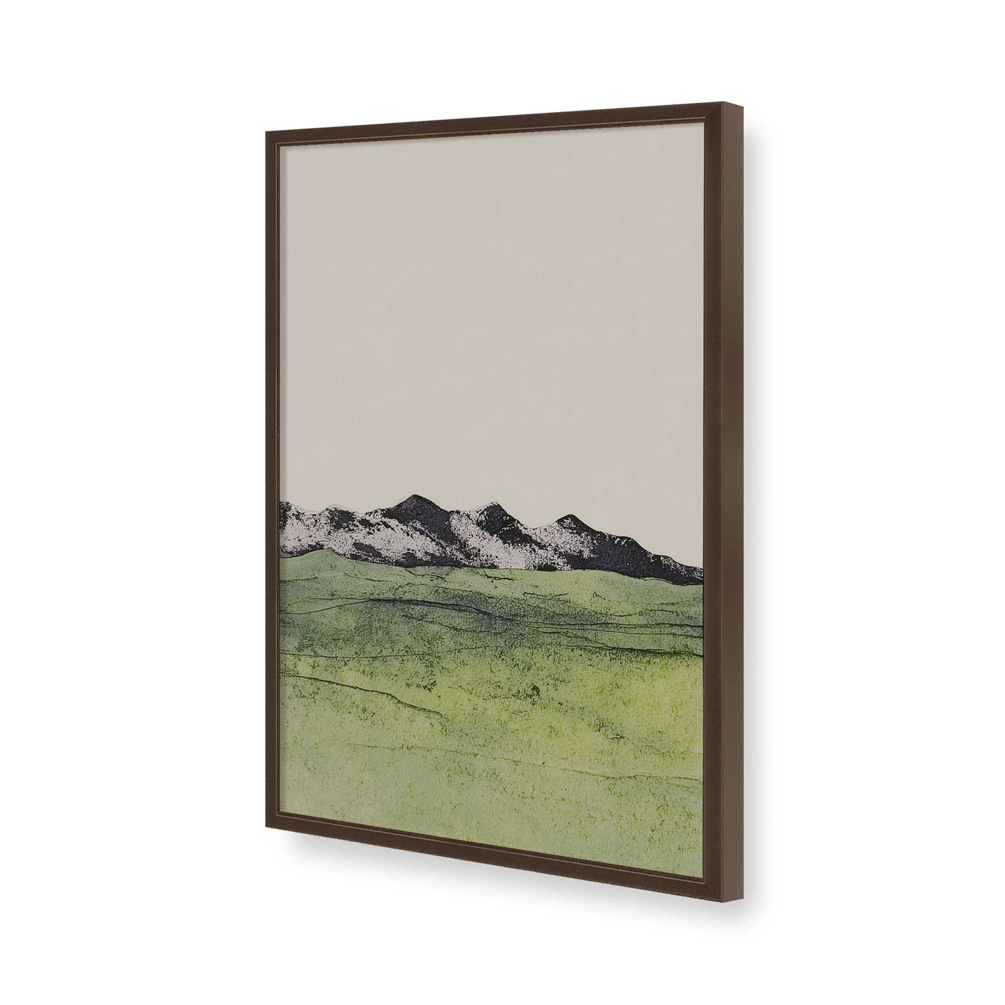 [Color:Brown], Picture of art in a Brown frame of the corner
