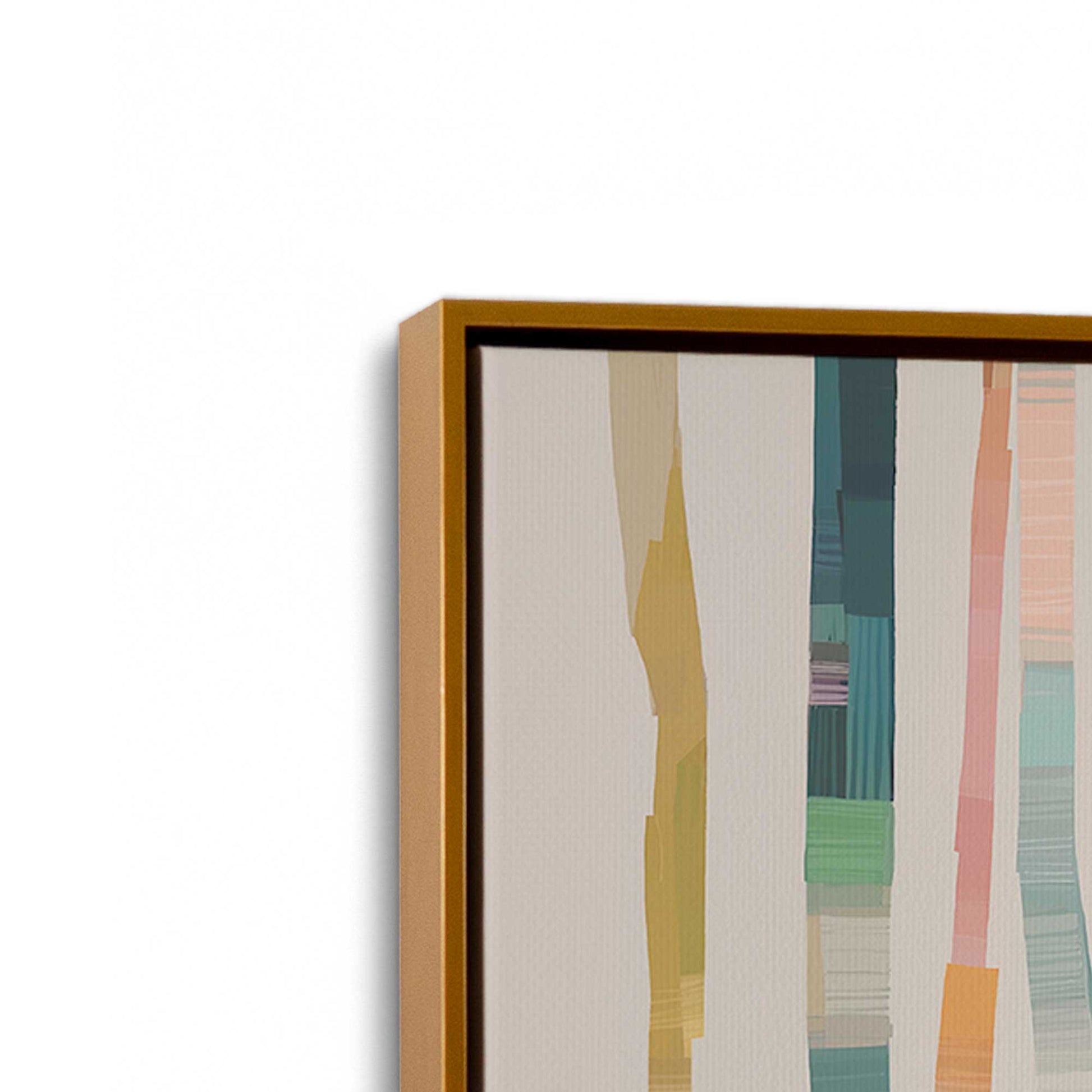 [Color:Polished Gold], Picture of art in a Polished Gold frame at an angle