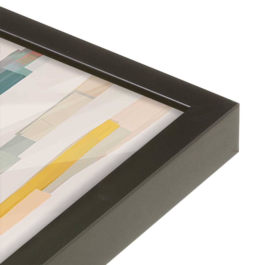 [Color:Satin Black], Picture of art in a Satin Black frame at an angle