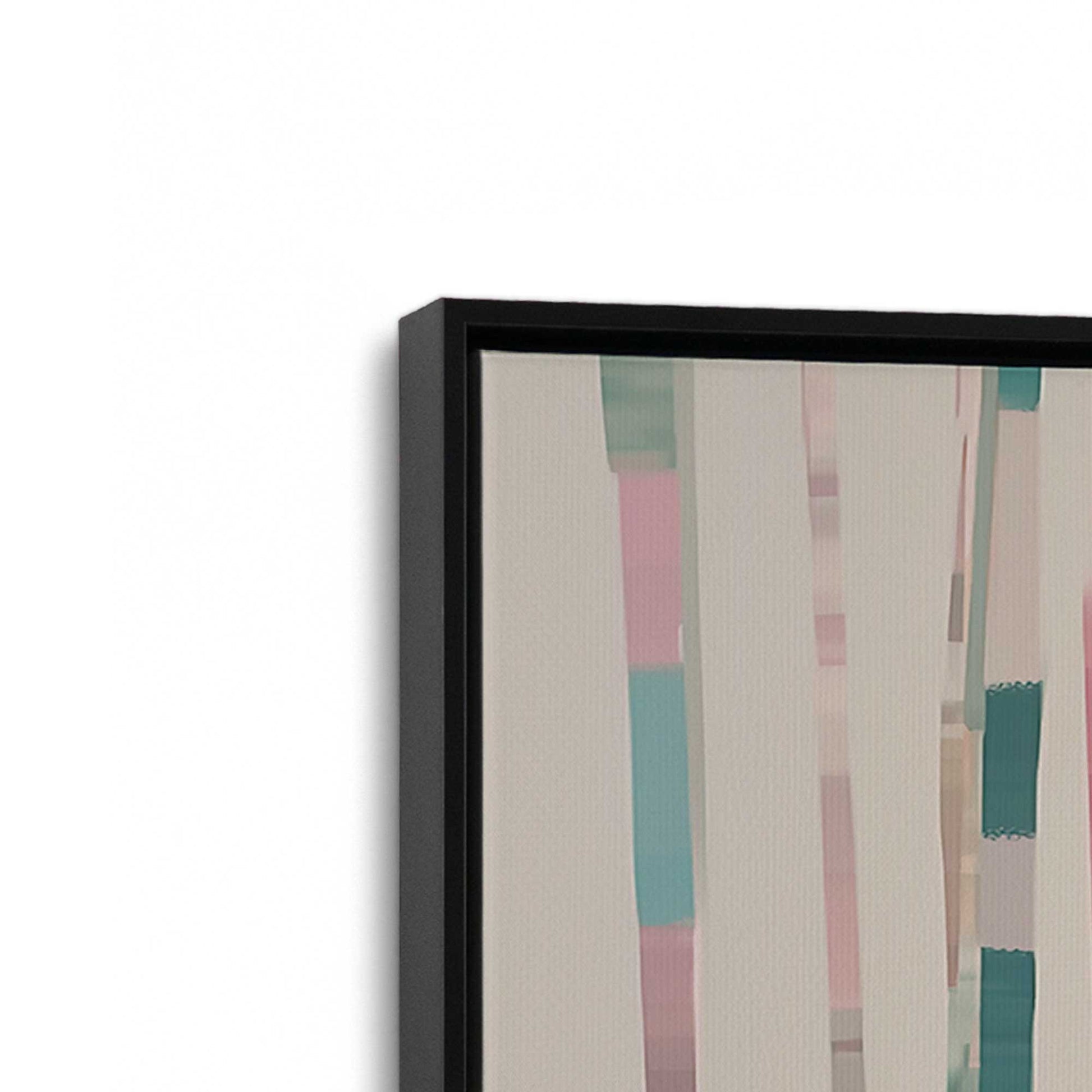 [Color:Satin Black], Picture of art in a Satin Black frame at an angle