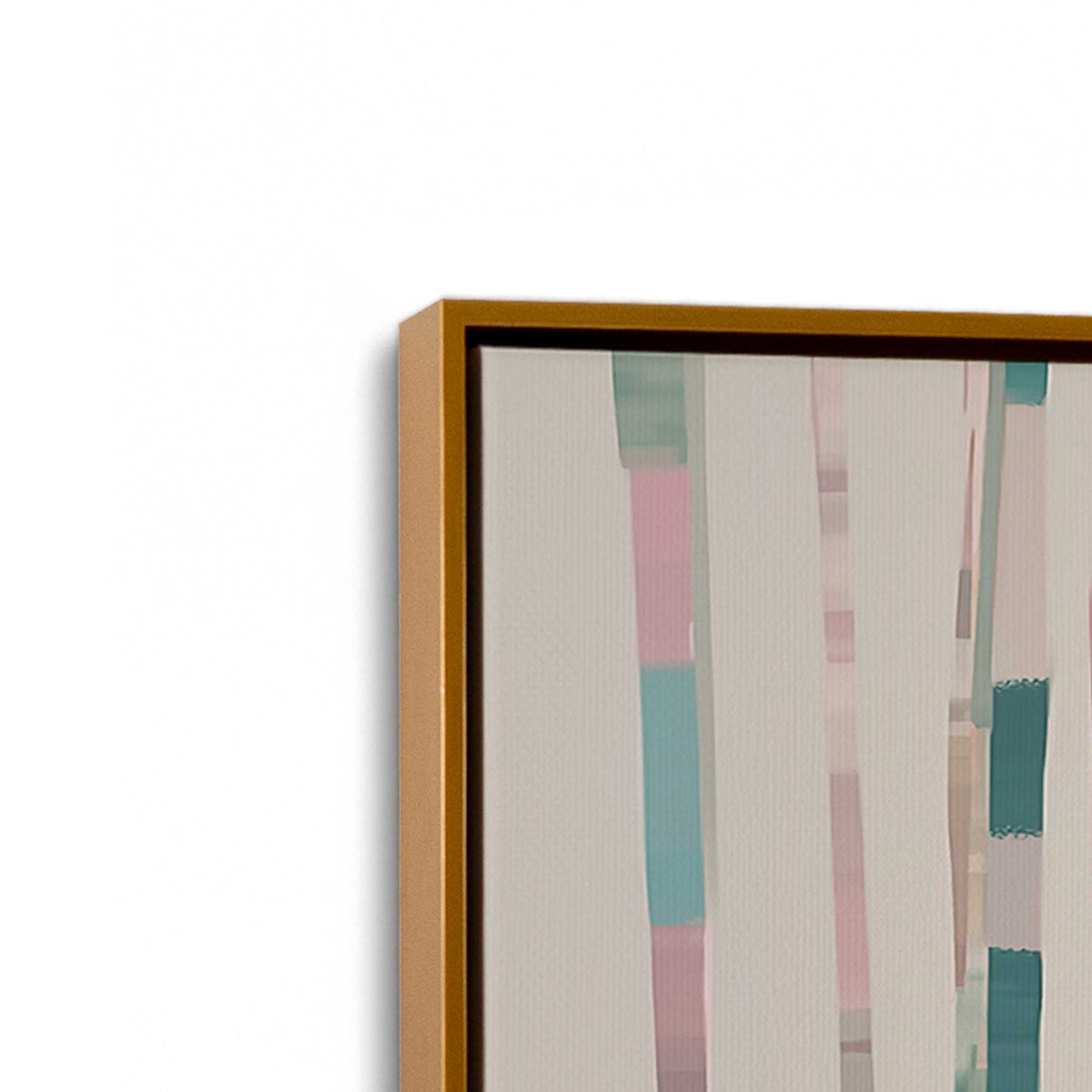 [Color:Polished Gold], Picture of art in a Polished Gold frame at an angle