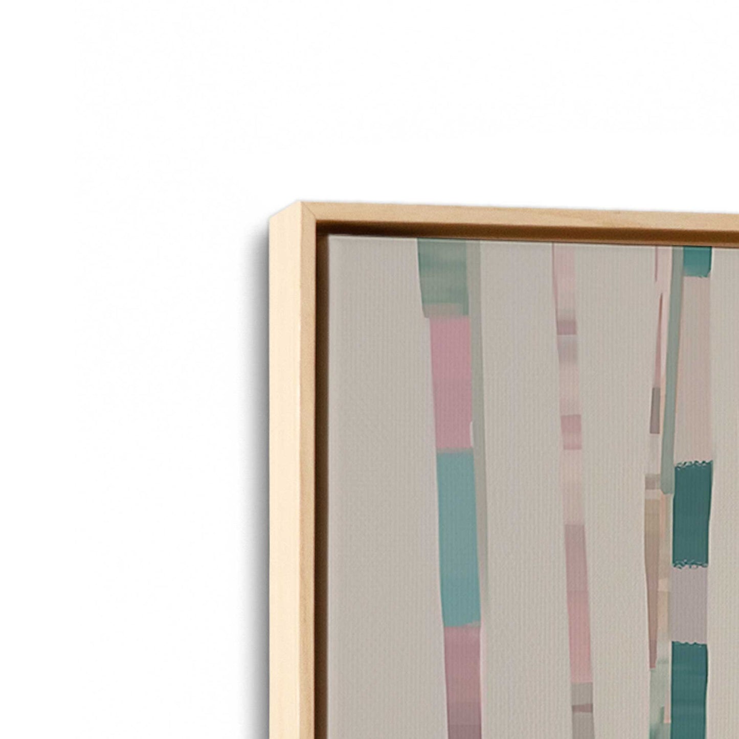 [Color:American Maple], Picture of art in a American Maple frame at an angle