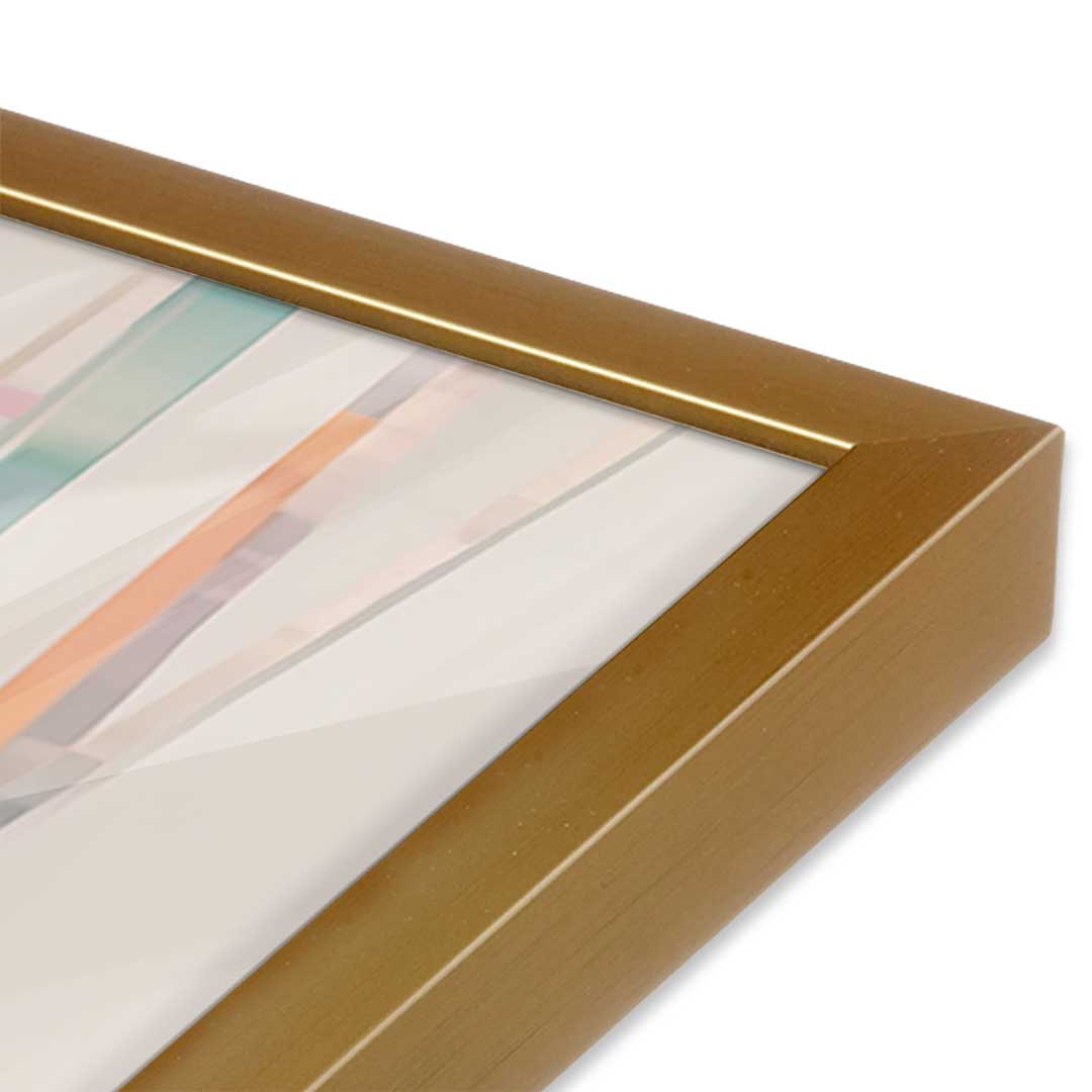 [Color:Polished Gold], Picture of art in a Polished Gold frame at an angle