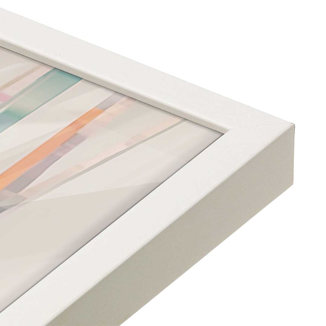 [Color:Opaque White], Picture of art in a Opaque White frame at an angle