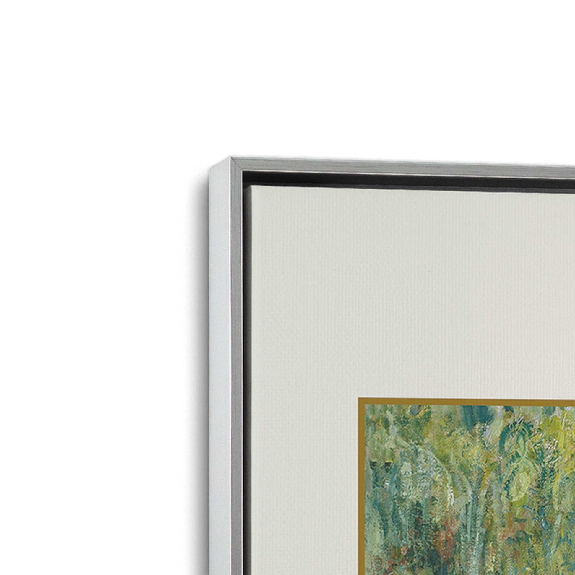 [Color:Polished Chrome], Picture of art in a Polished Chrome frame at an angle