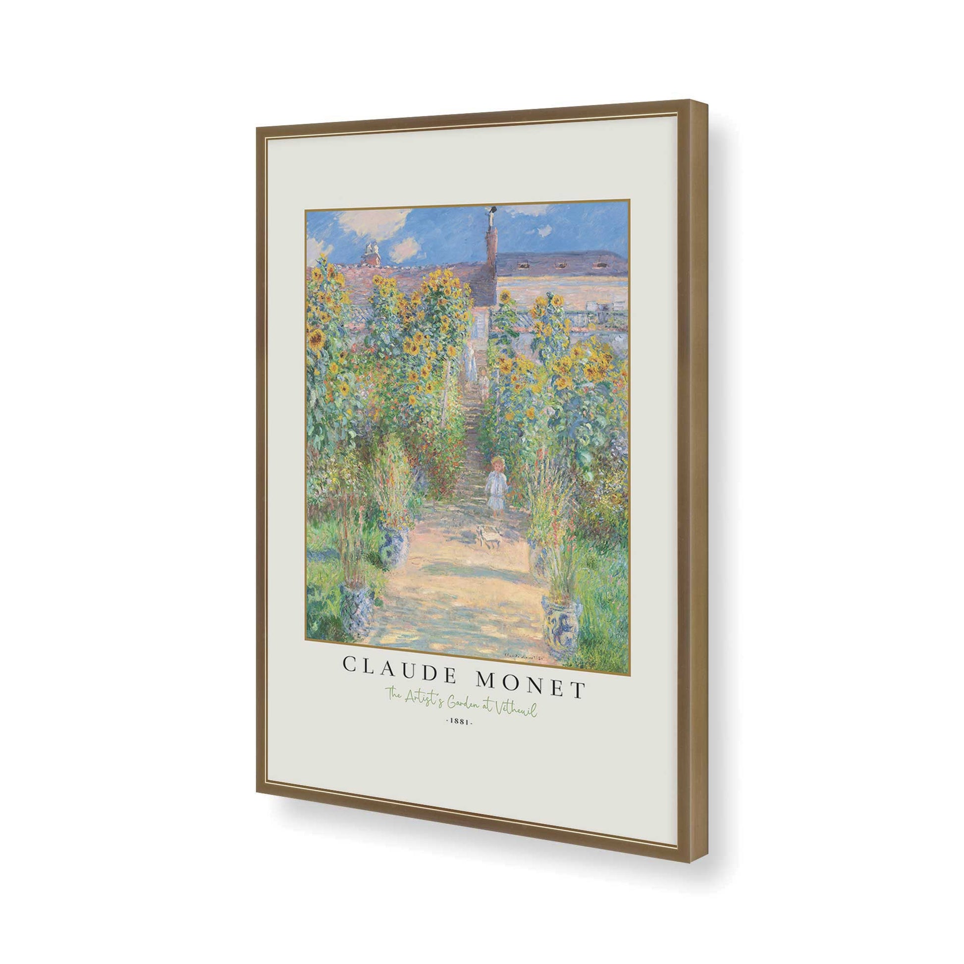 [Color:Brushed Gold], Picture of art in a Brushed Gold frame of the corner