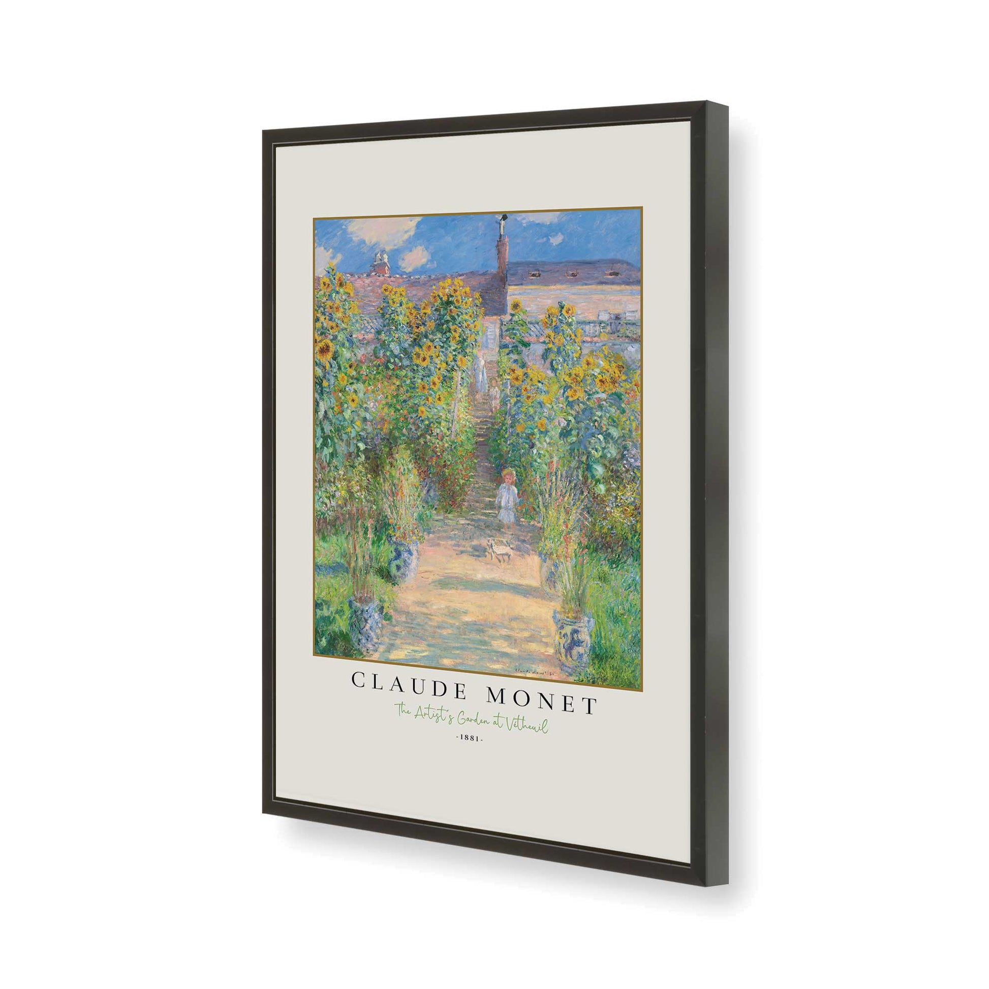 [Color:Satin Black], Picture of art in a Satin Black frame of the corner