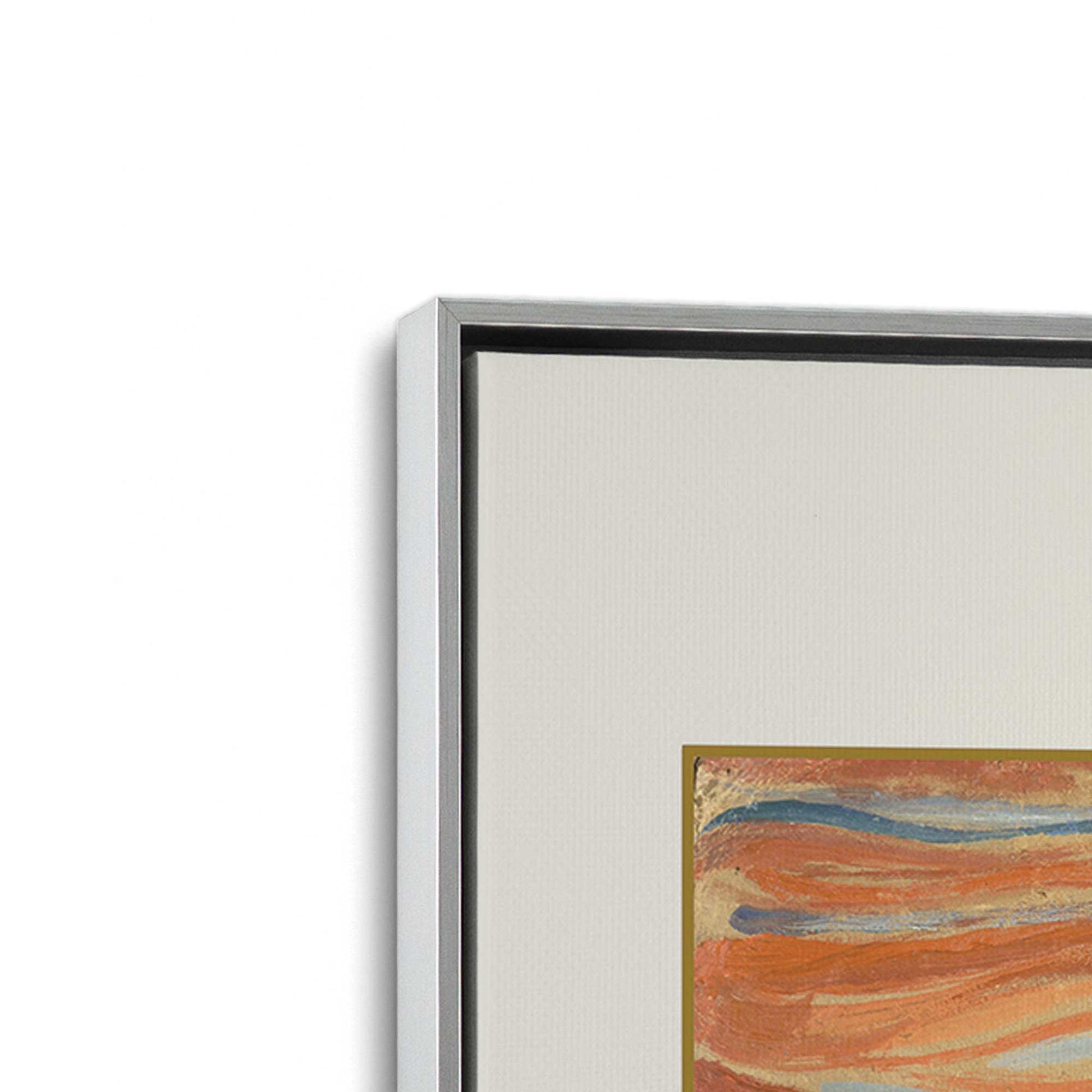 [Color:Polished Chrome], Picture of art in a Polished Chrome frame at an angle