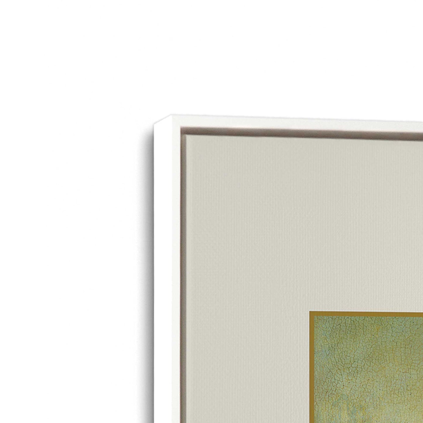 [Color:Opaque White], Picture of art in a White frame at an angle