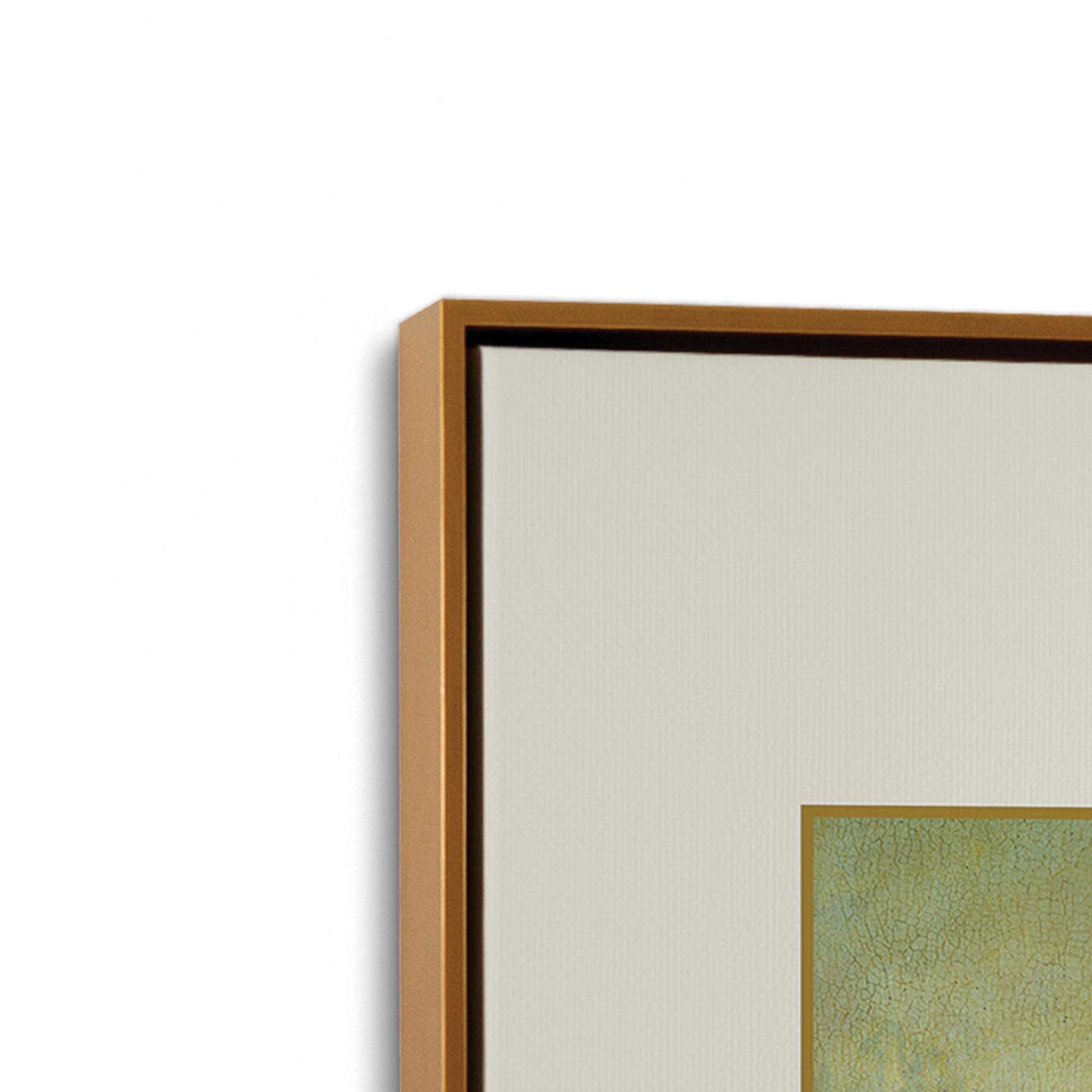 [Color:Polished Gold], Picture of art in a Polished Gold frame at an angle