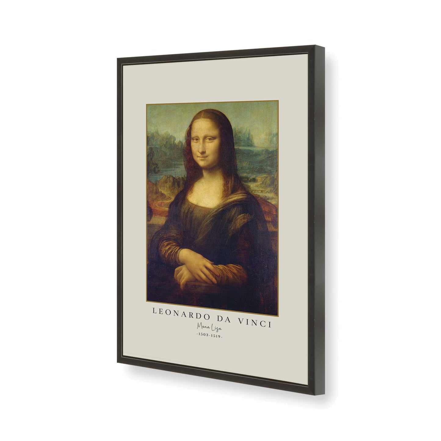 [Color:Satin Black], Picture of art in a Satin Black frame of the corner