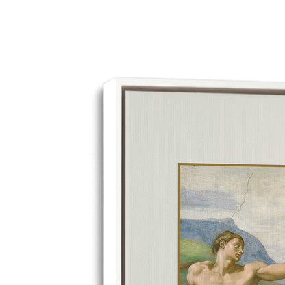 [Color:Opaque White], Picture of art in a White frame at an angle