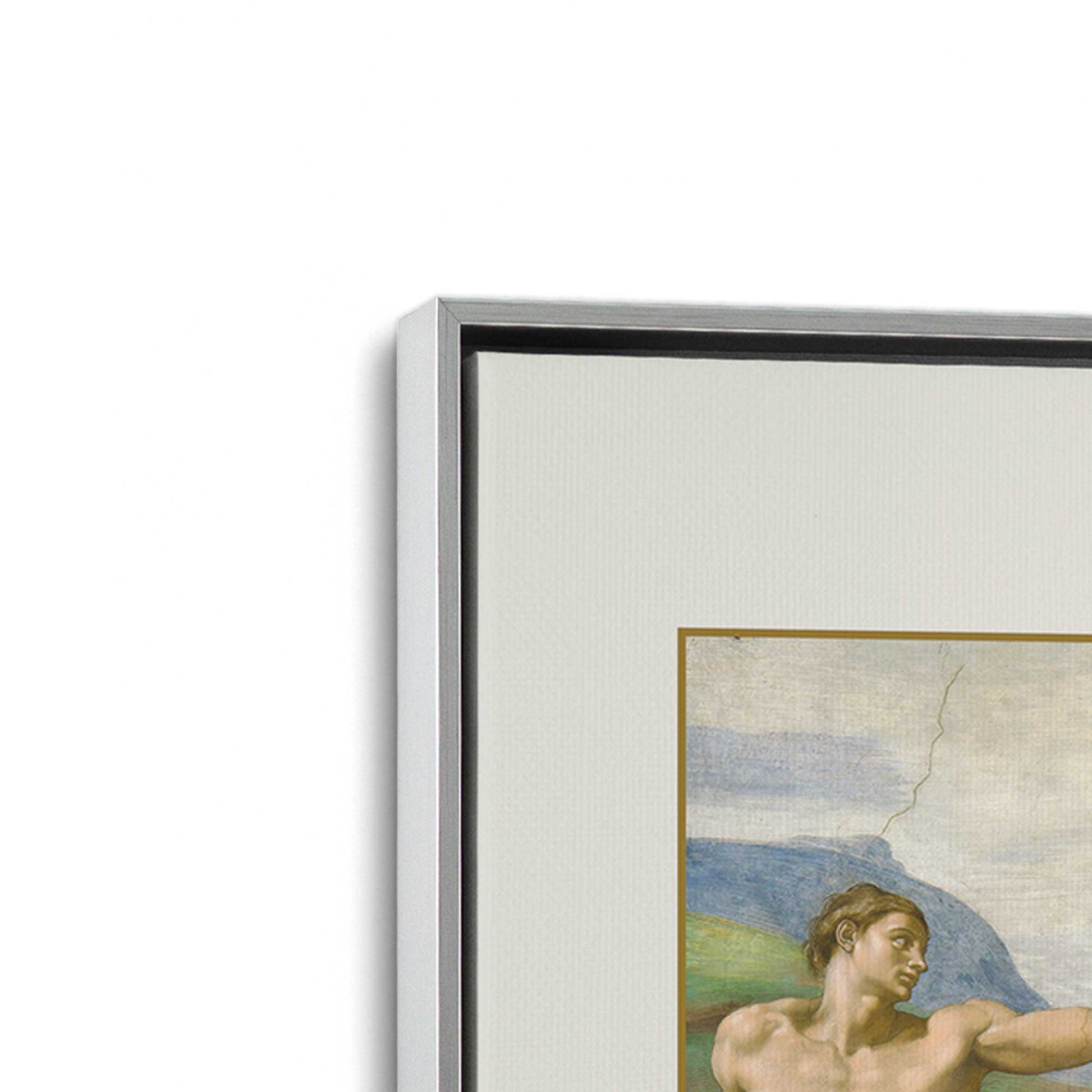 [Color:Polished Chrome], Picture of art in a Polished Chrome frame at an angle