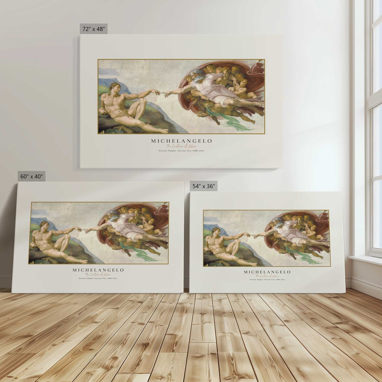 [Color:Stretched Canvas], Image showing the size comparisons