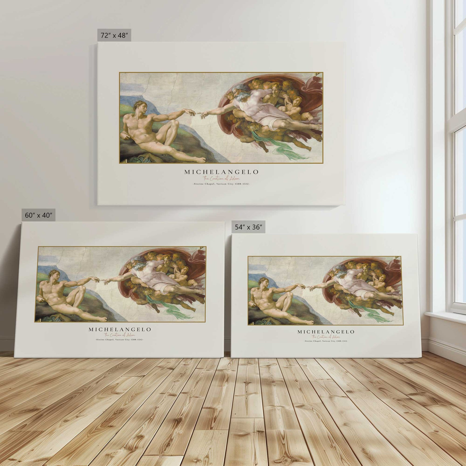 [Color:Stretched Canvas], Image showing the size comparisons