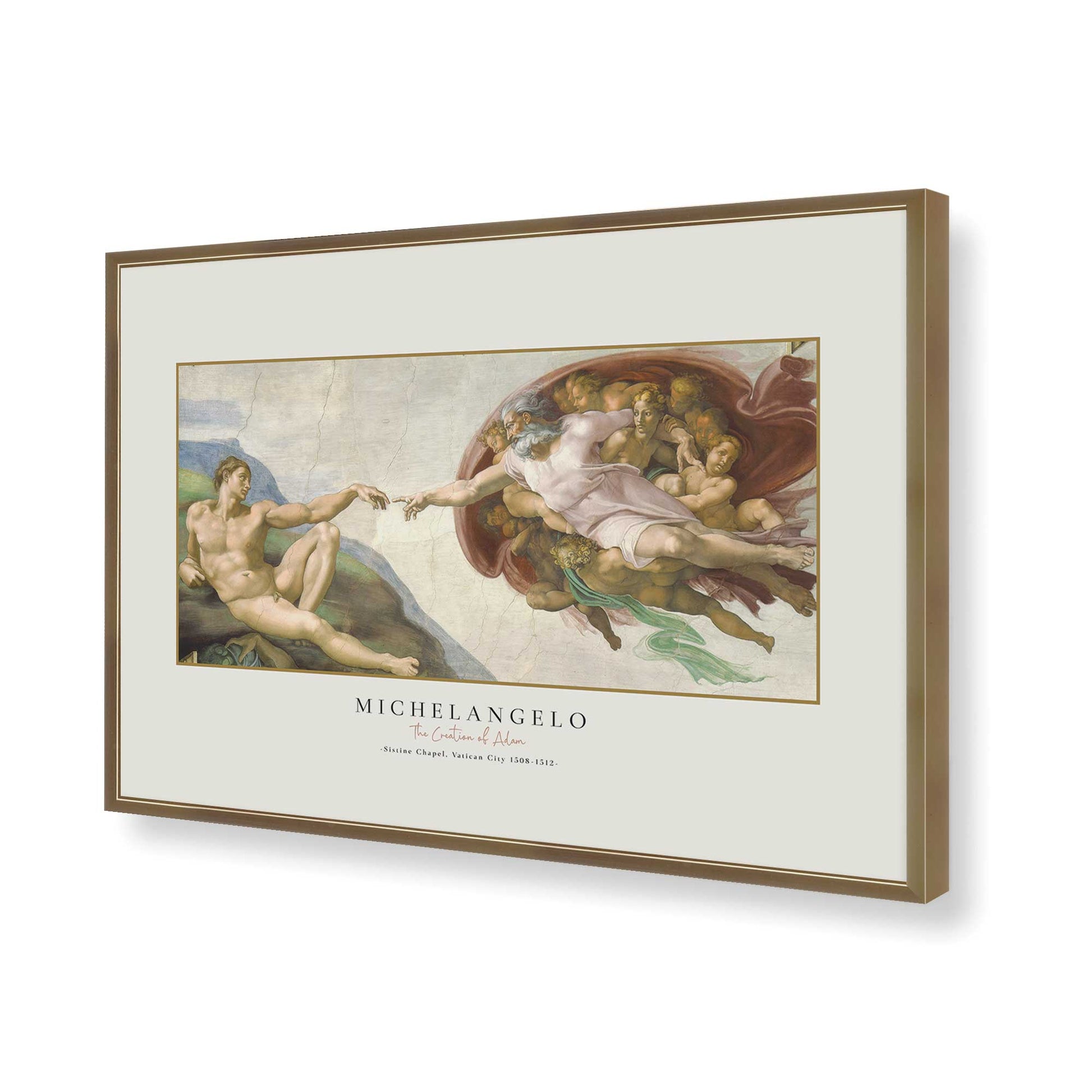 [Color:Brushed Gold], Picture of art in a Brushed Gold frame of the corner