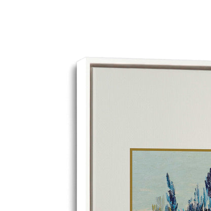 [Color:Opaque White], Picture of art in a White frame at an angle