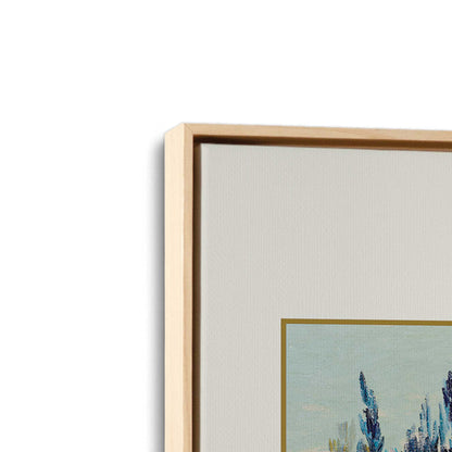 [Color:American Maple], Picture of art in a American Maple frame at an angle