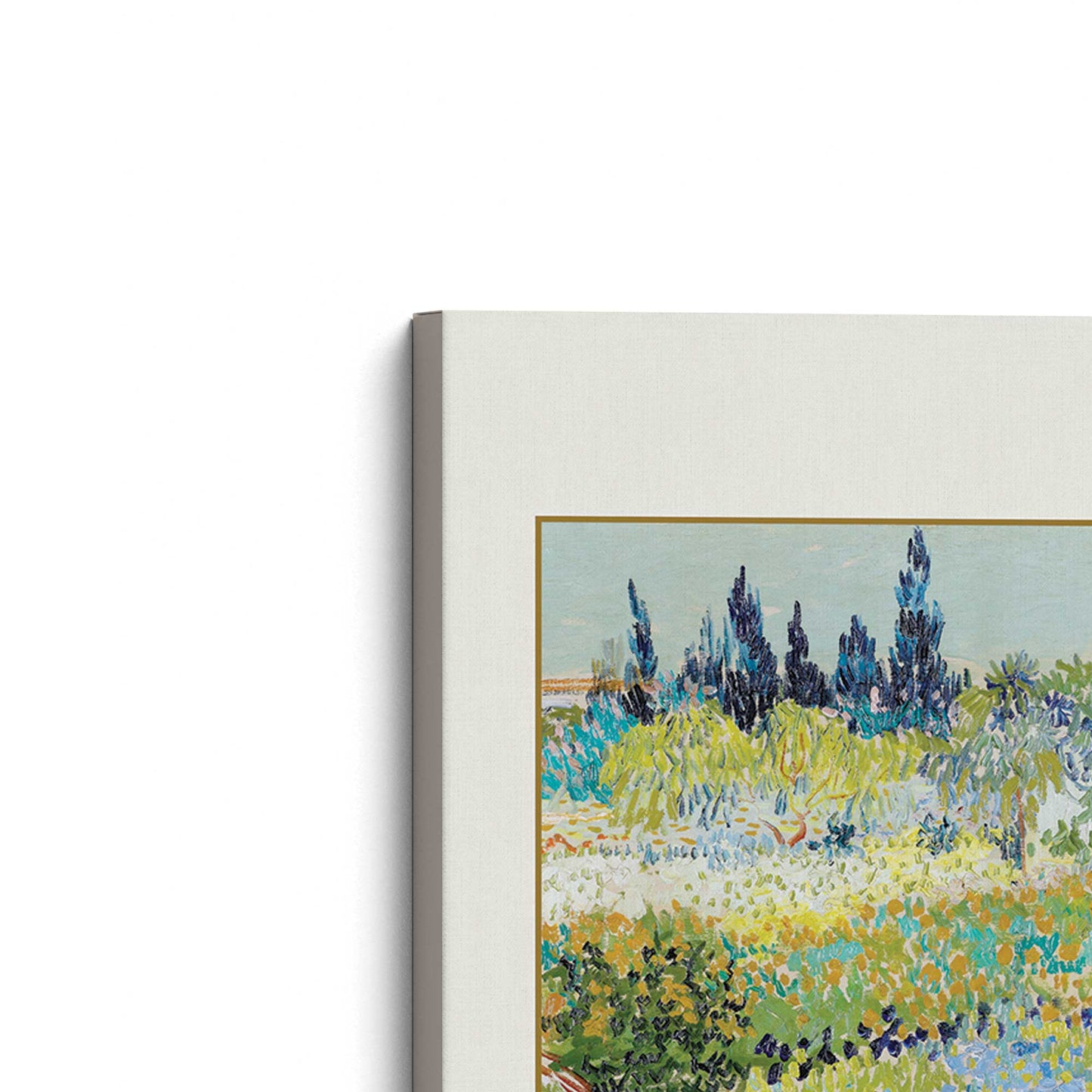 [Color:Stretched Canvas], Picture of the corner of the art