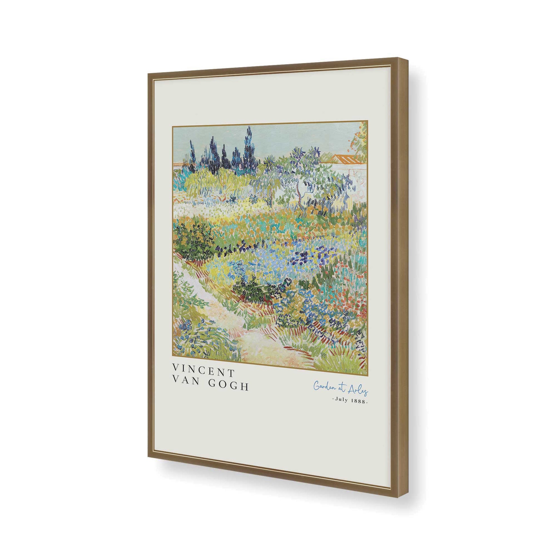 [Color:Brushed Gold], Picture of art in a Brushed Gold frame of the corner