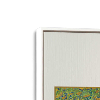 [Color:Opaque White], Picture of art in a White frame at an angle